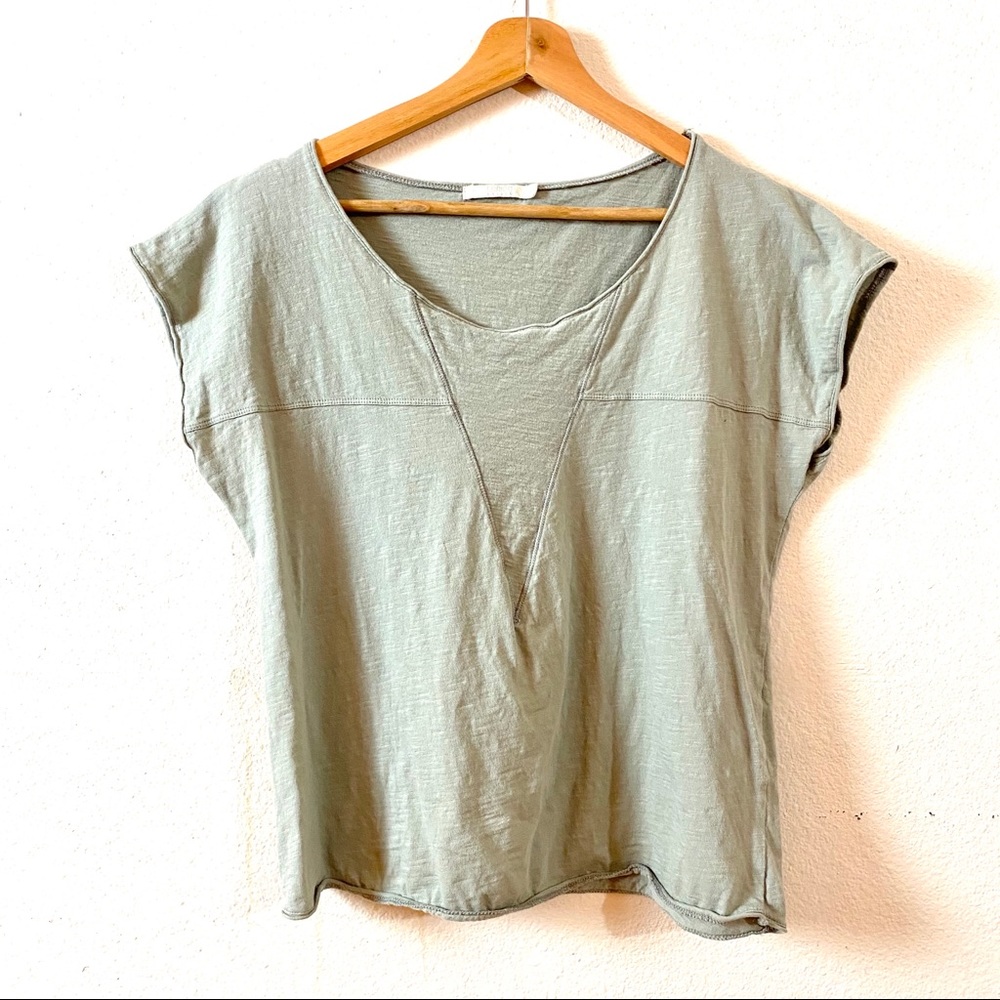 Codigo Scoop Neck Slub Slouchy Lounge Tee Green L
